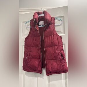 Old Navy Burgundy Puffer Vest